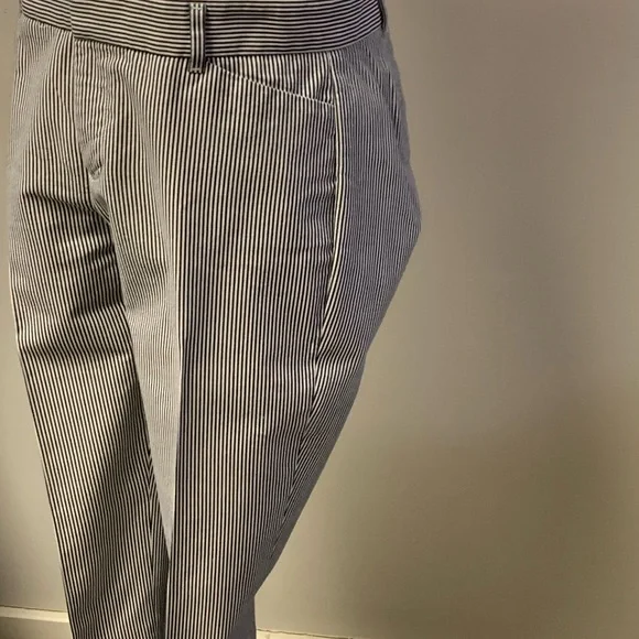 Gap blue and white stripe pants/slacks. Excellent condition. Size 4 - Picture 3 of 12